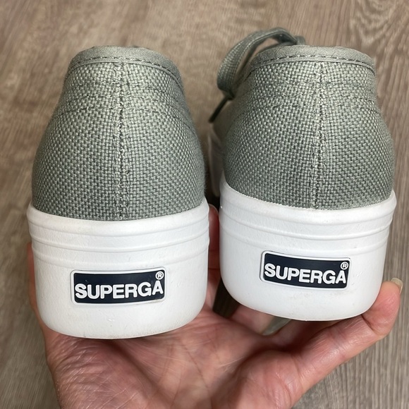 Superga Platform Sneakers 2790 Gray Canvas (EU37) 6.5 - Picture 9 of 15